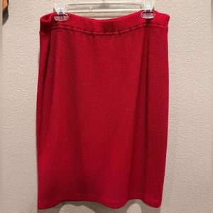Red St. John skirt